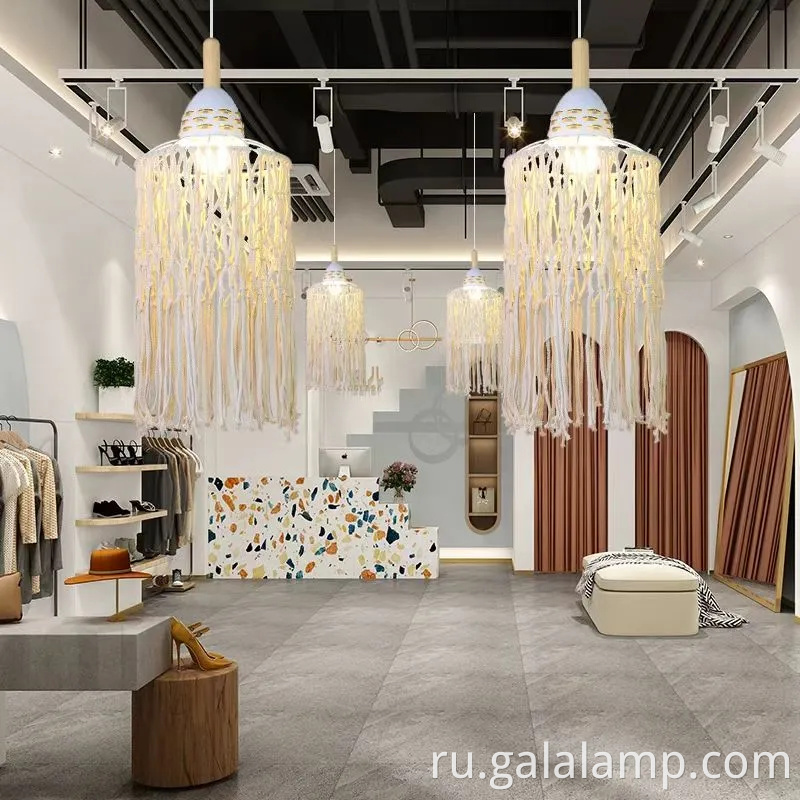 Подвесной свет ручной работы Macrame Boho для уютной спальни и декора в гостиной